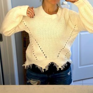 No Boundaries Cream Chunky Sweater, Medium